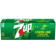 7UP Lemon Lime Flavored Soda 12 Pack