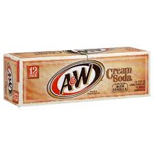 A&W Cream Soda- 12 Pack